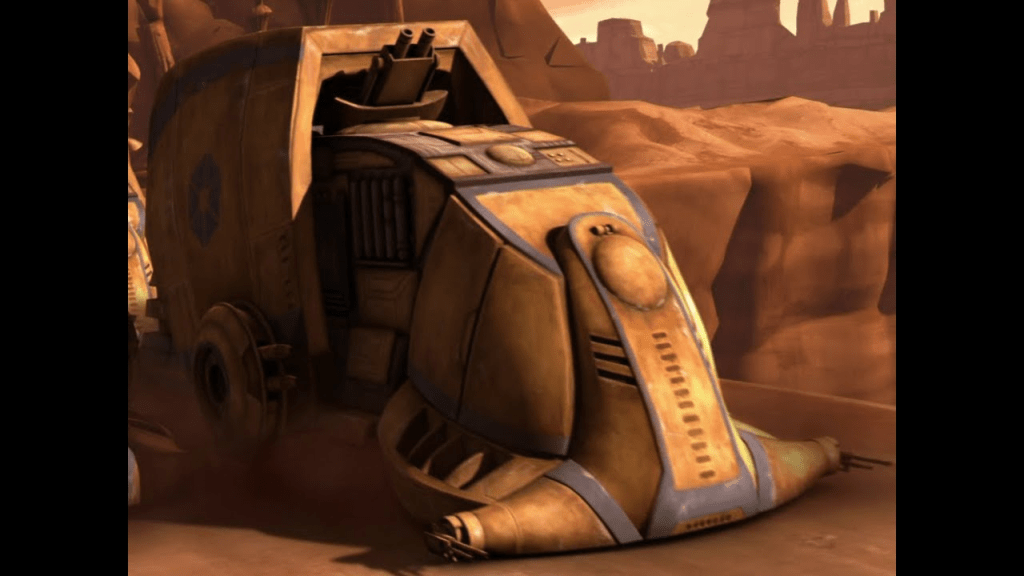 Separatist Super Tank on Geonosis from Star Wars The Clone Wars, concept image for LEGO Star Wars dream set.